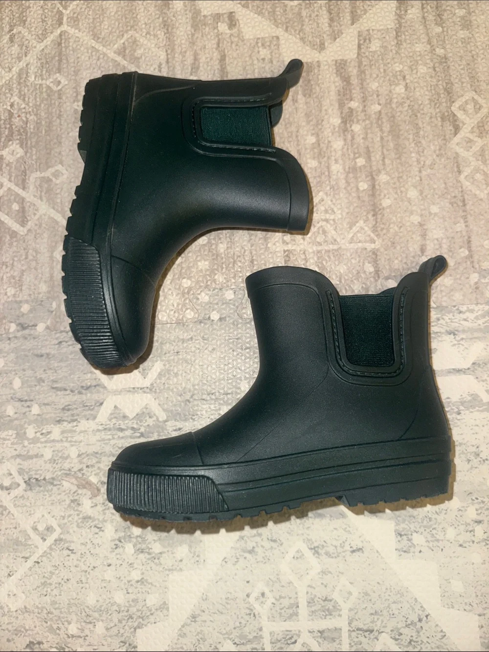 Toddler  Rain Boots - Slip-On Chelsea Style- color Hunter Green